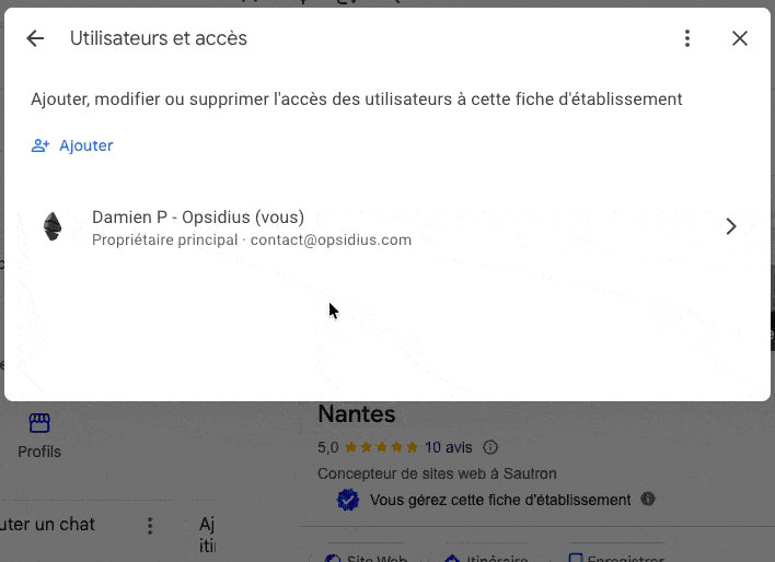 Ajoutez un utilisateur